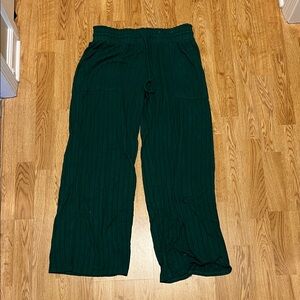 Dark Green Target Soft Wide-Leg Pants
